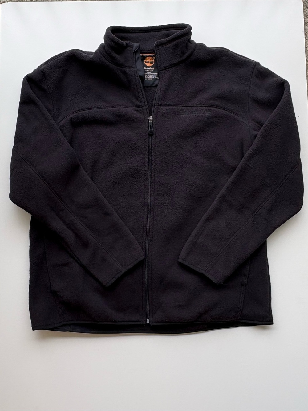 Timberland Men’s Black Full-Zip Lightweight Fleece Jacket. Size XL